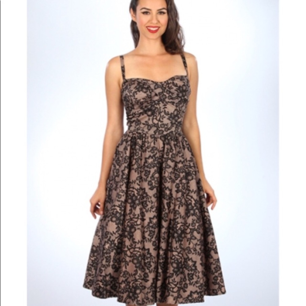 Stop Staring! Lace Print Pin-up Dress